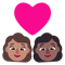 Couple with Heart- Woman- Woman- Medium Skin Tone- Medium-Dark Skin Tone emoji on Microsoft